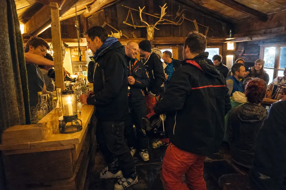 Bar w chacie après-ski