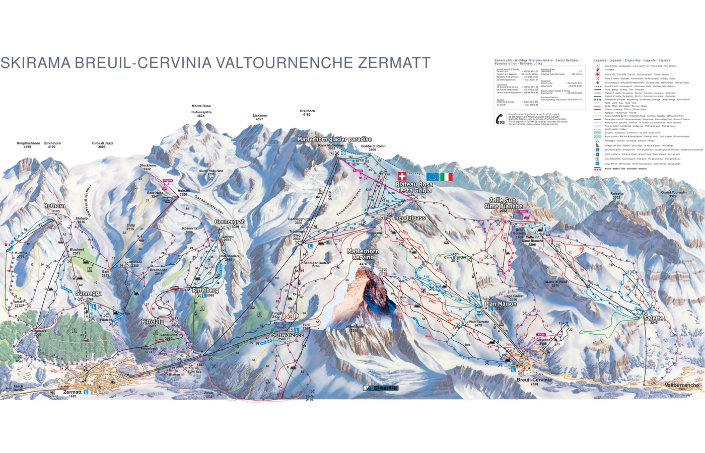 Mapa tras Cervinia