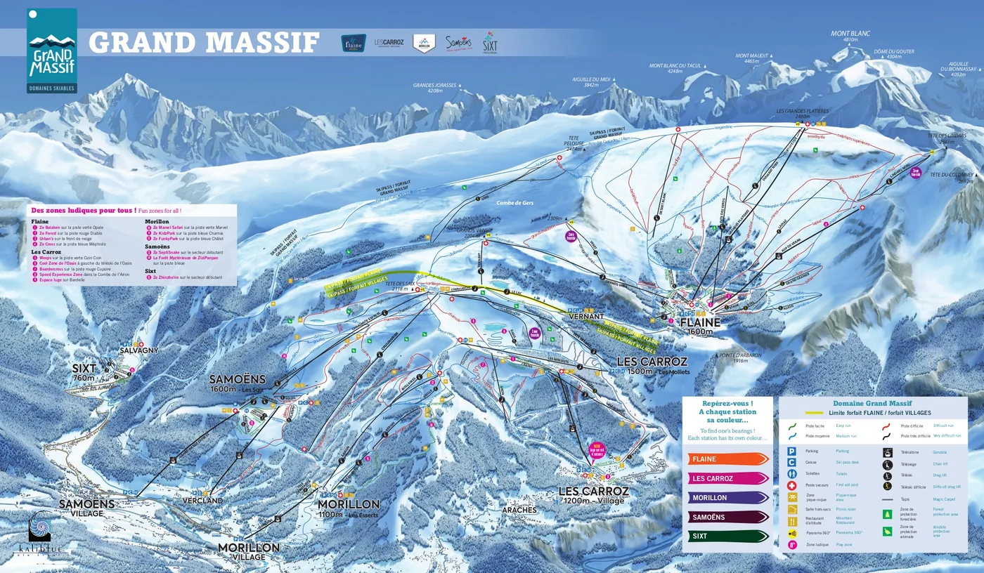 Mapa tras Flaine