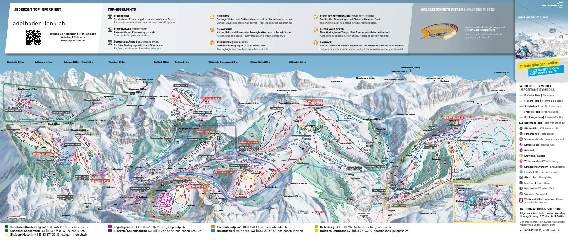 Mapa tras w Adelboden