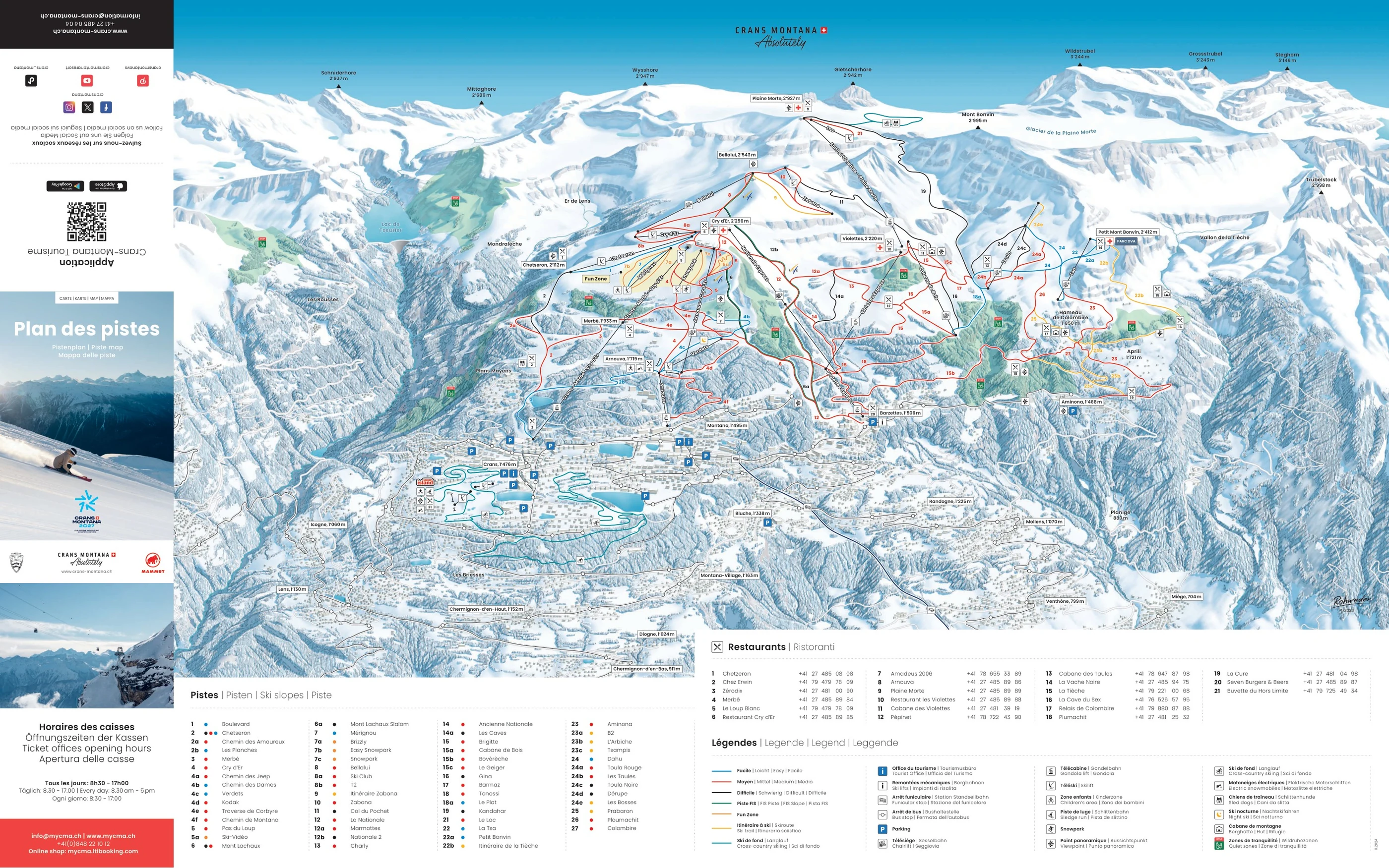 Mapa tras w Crans-Montana