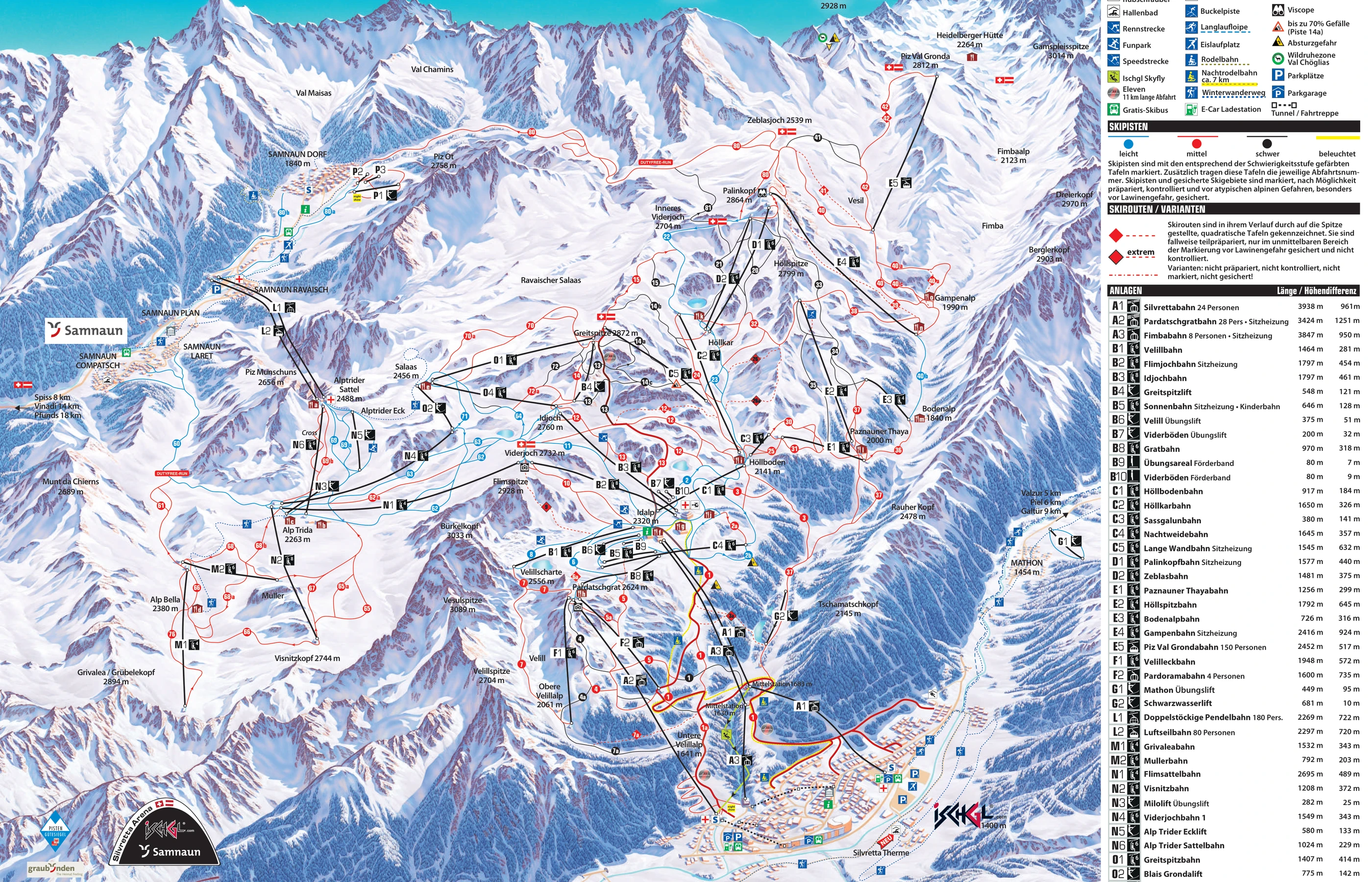 Mapa tras w Ischgl
