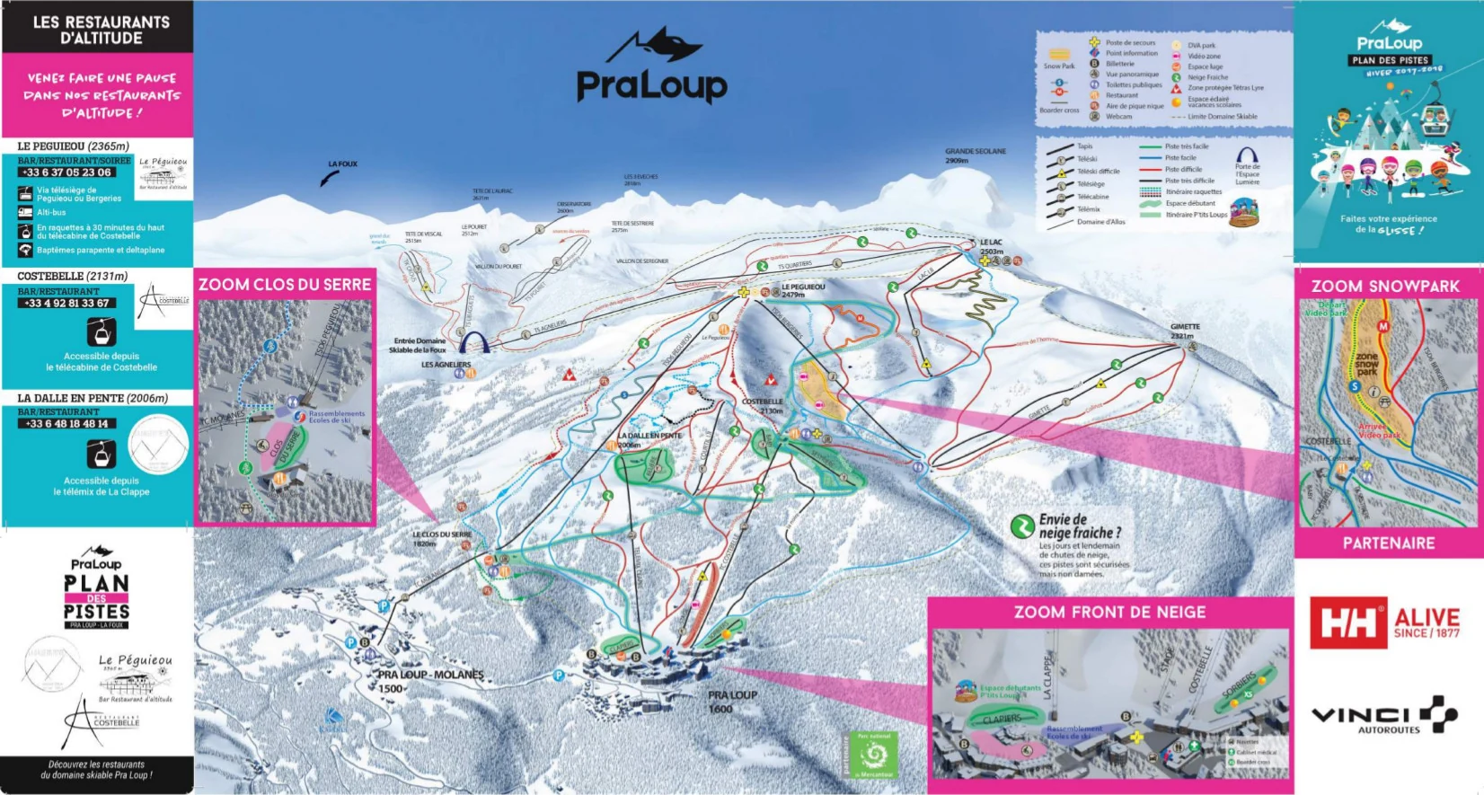 Mapa tras w Pra-Loup