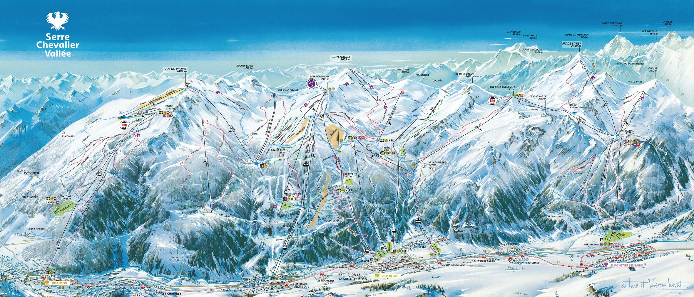 Mapa tras w Serre Chevalier