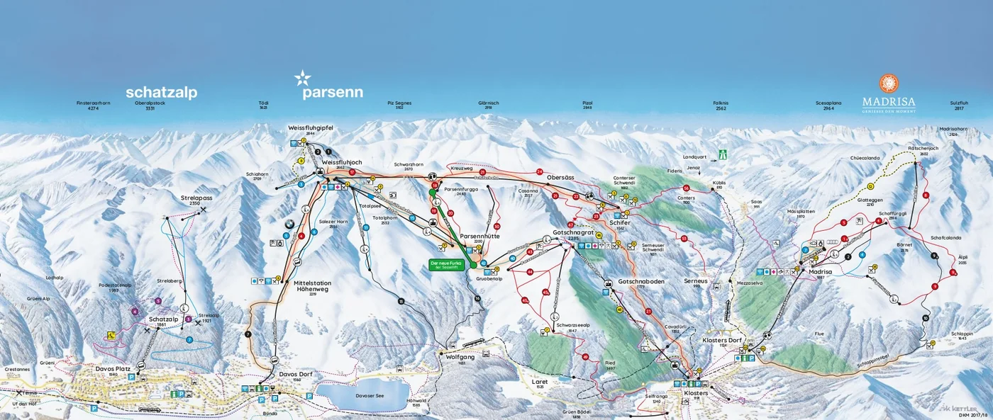 Mapa tras Klosters