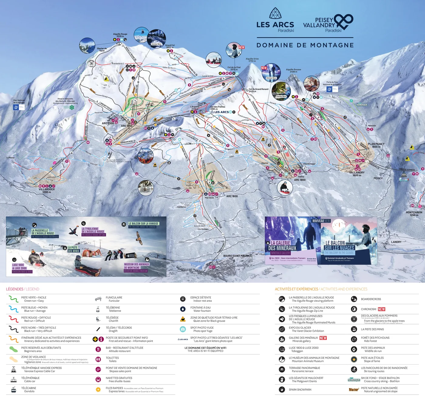 Mapa tras Les Arcs