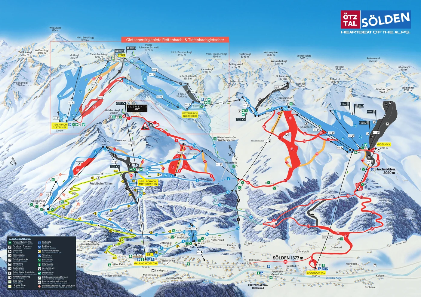 Mapa tras Sölden