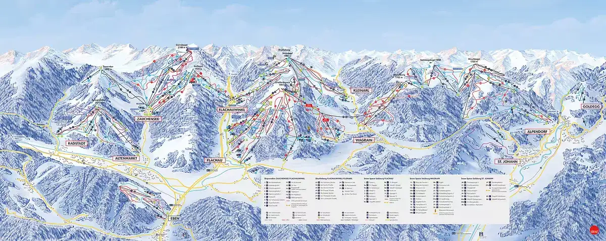 Mapa tras Flachau