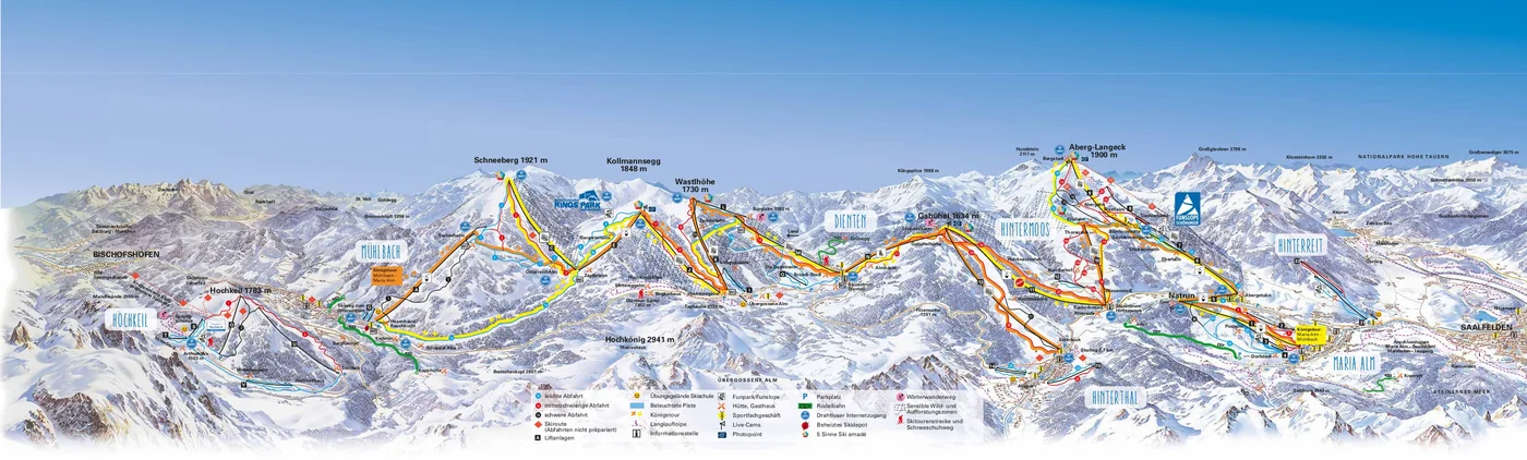 Mapa tras w Hochkönigu