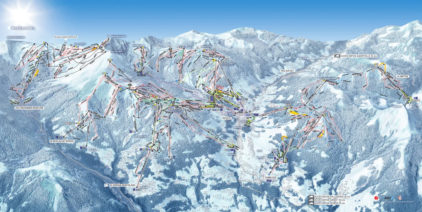 Mapa tras Megève