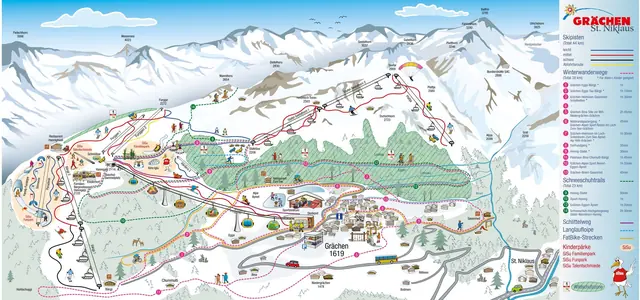 Mapa tras Grächen