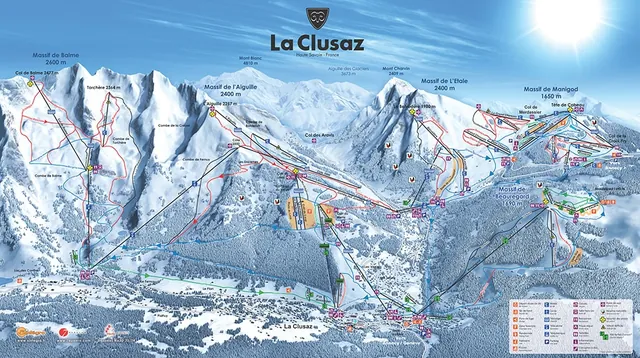 Mapa tras La Clusaz
