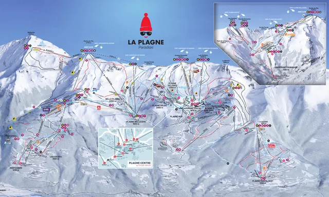 Mapa tras La Plagne