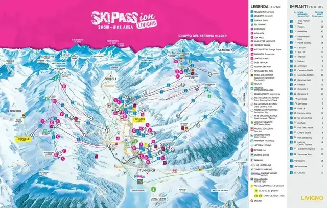 Mapa tras Livigno
