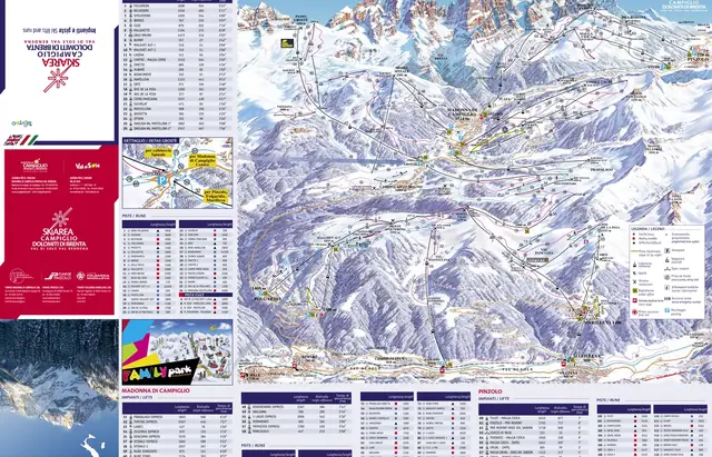 Mapa tras Madonna di Campiglio