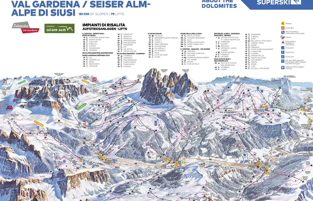 Mapa tras Selva Val Gardena