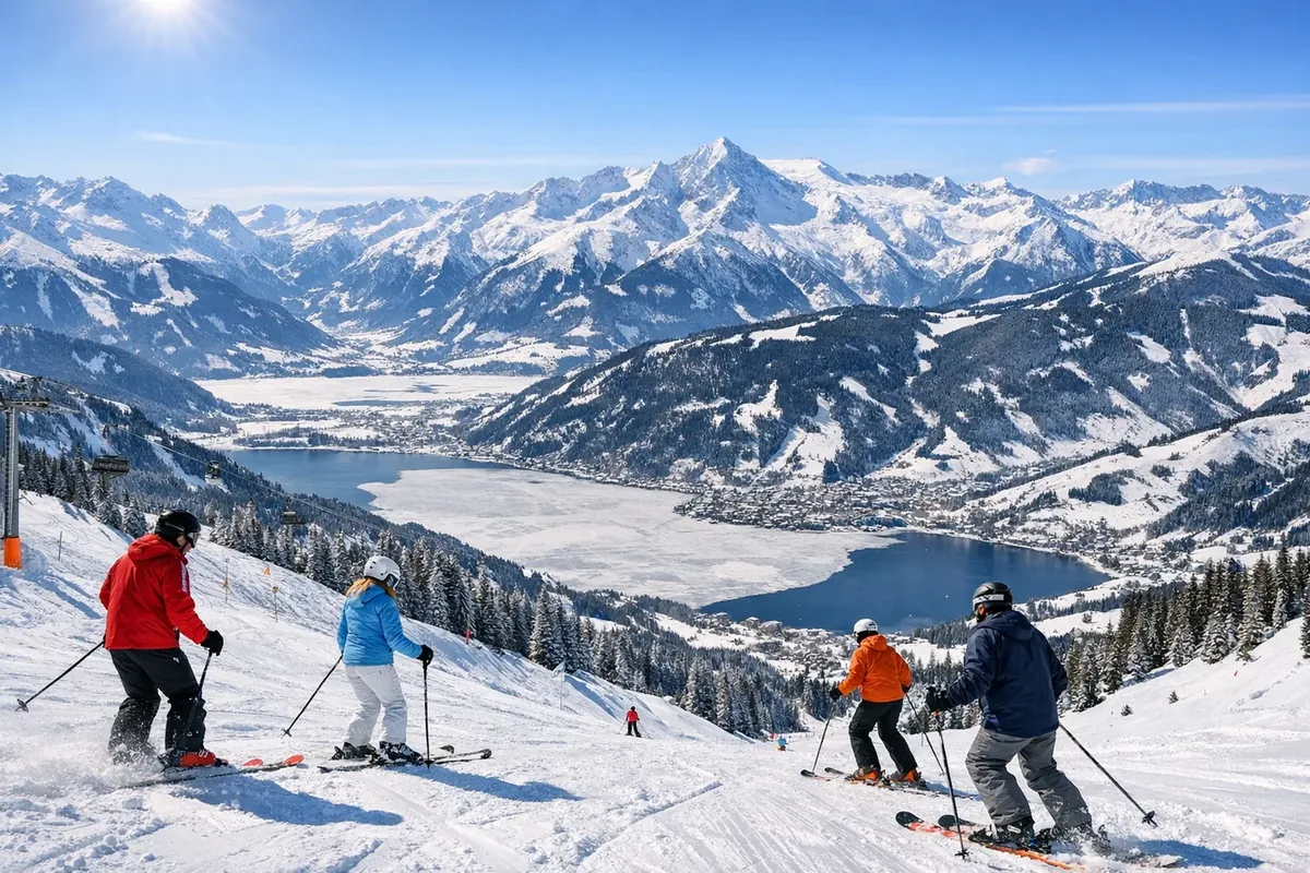 Jazda na nartach w Zell am See
